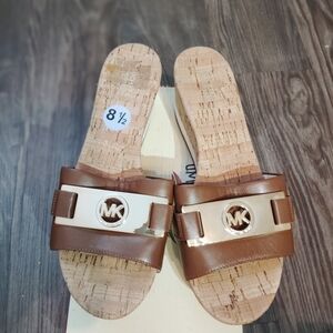 Michael Kors Tan Leather Wedges